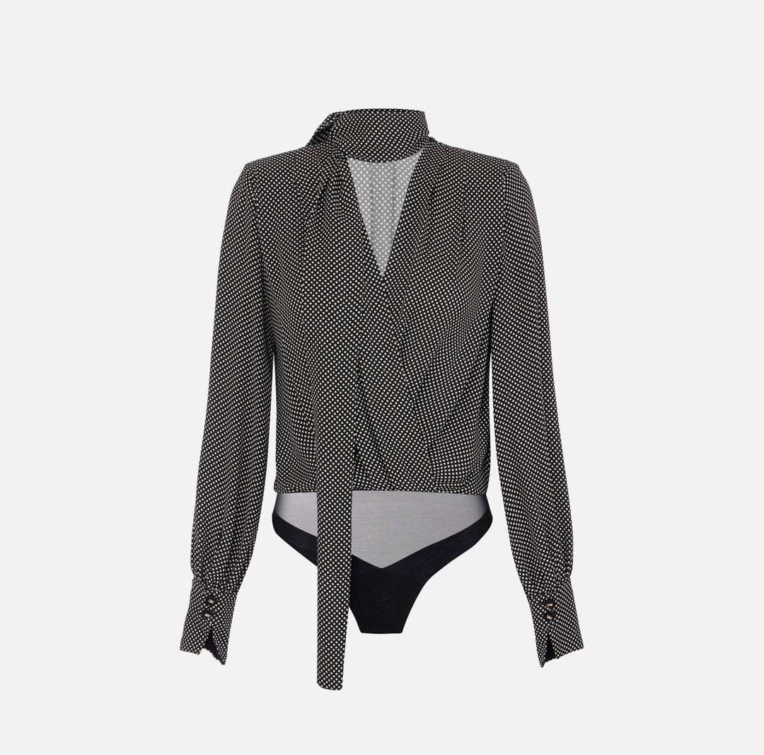 ELISABETTA FRANCHI Camicia a body CB00853E2 Curry Burro