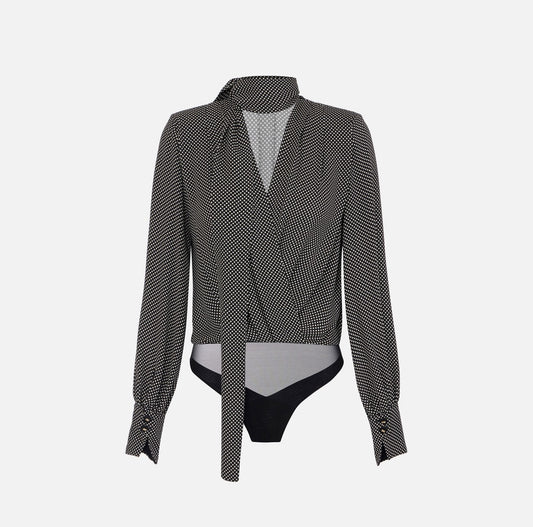 ELISABETTA FRANCHI Bodysuit Shirt CB00853E2 Curry Butter