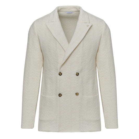 MANUEL RITZ Giacca Maglia 3932M592 253816 Avorio 02