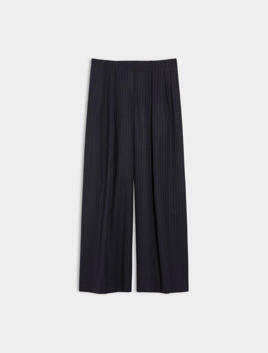 I BLUES IBLMELODIA Pinstriped Trousers Blue