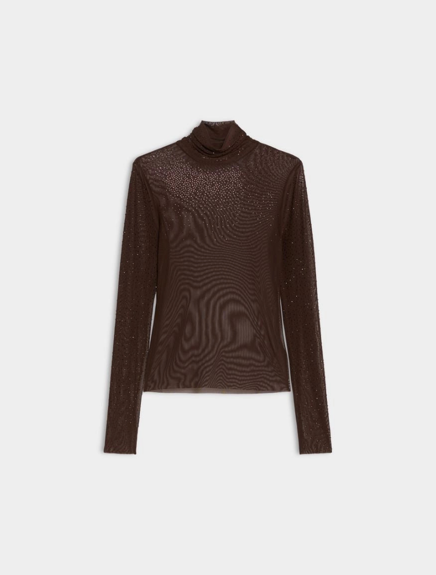 I BLUES Maglia Donna con strass IBLFERVIDA Cioccolato