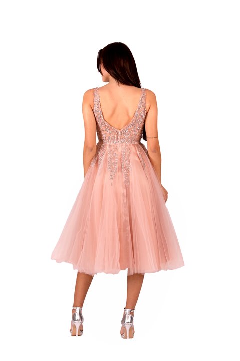 KUEA Abito Lungo+Stola 7023 Rosa