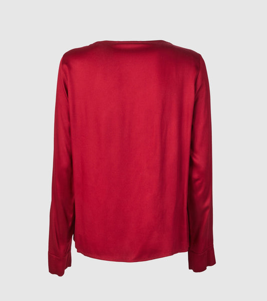 ALESSIA SANTI Blusa Raso Donna Manica Lunga 521SD45041 Borgogna