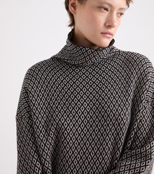 ALESSIA SANTI Abito in maglia 621SD13005 Nero Beige