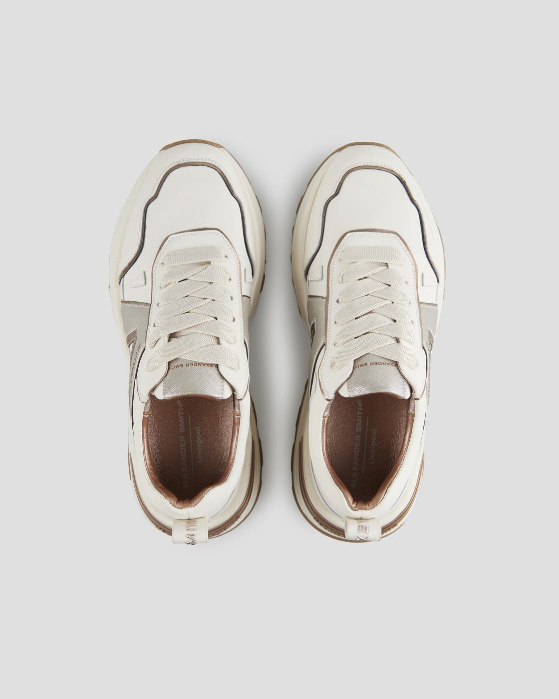 ALEXANDER SMITH Sneakers LIVERPOOL DONNA ASBCLPW2174FSV Off White Silver