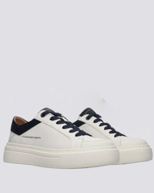 ALEXANDER SMITH Sneakers Uomo Regent Bianche Blu ASBDRTM3296WBL