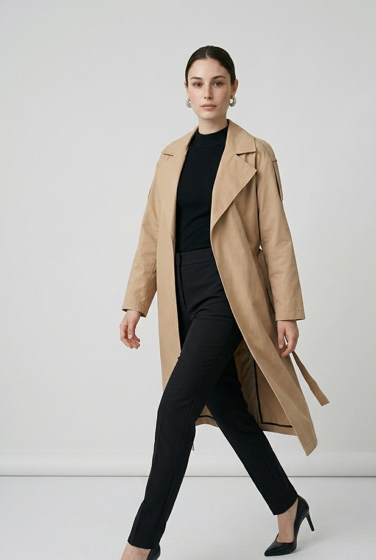 CHIARULLI Trench lungo LORY Cammello