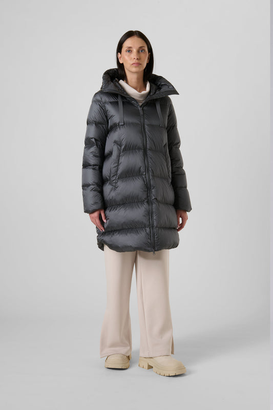 BOMBOOGIE Piumino lungo Donna Geneva Jacket CW6630TDLC6 Charcoal Grey 52