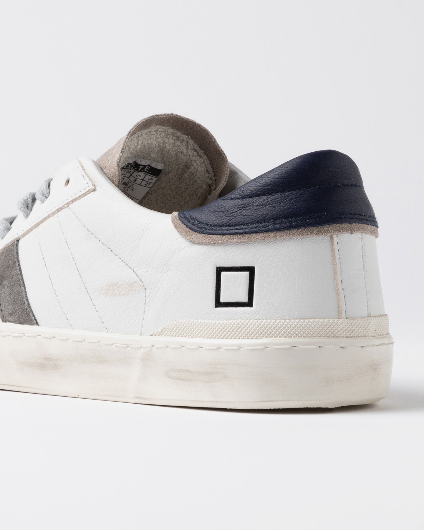 D.A.T.E. Sneakers Uomo HILL LOW SCRATCH White Blue