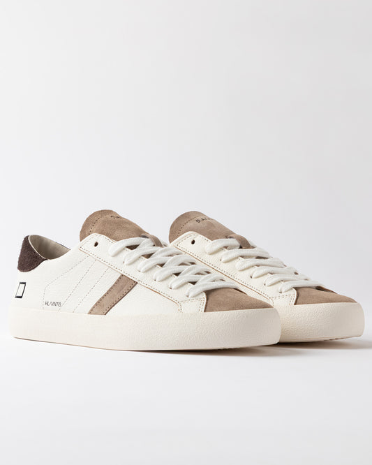 D.A.T.E. Sneakers Uomo HILL LOW VINTAGE White Brown