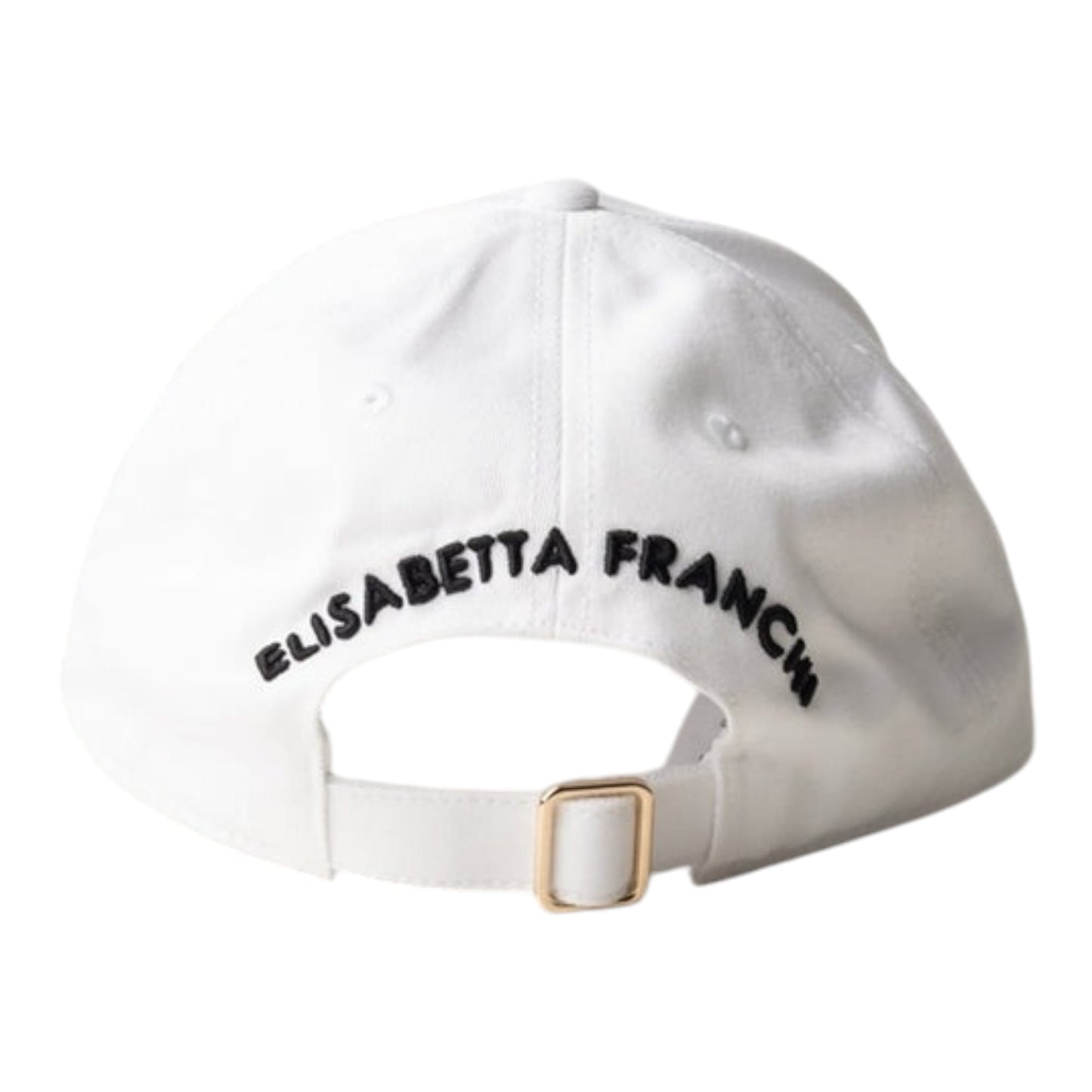 ELISABETTA FRANCHI Cappello baseball in canvas con ricamo CL06F51E2 Avorio