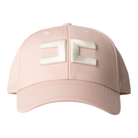 ELISABETTA FRANCHI Cappello baseball in canvas con ricamo CL06F51E2 Rosa Baby