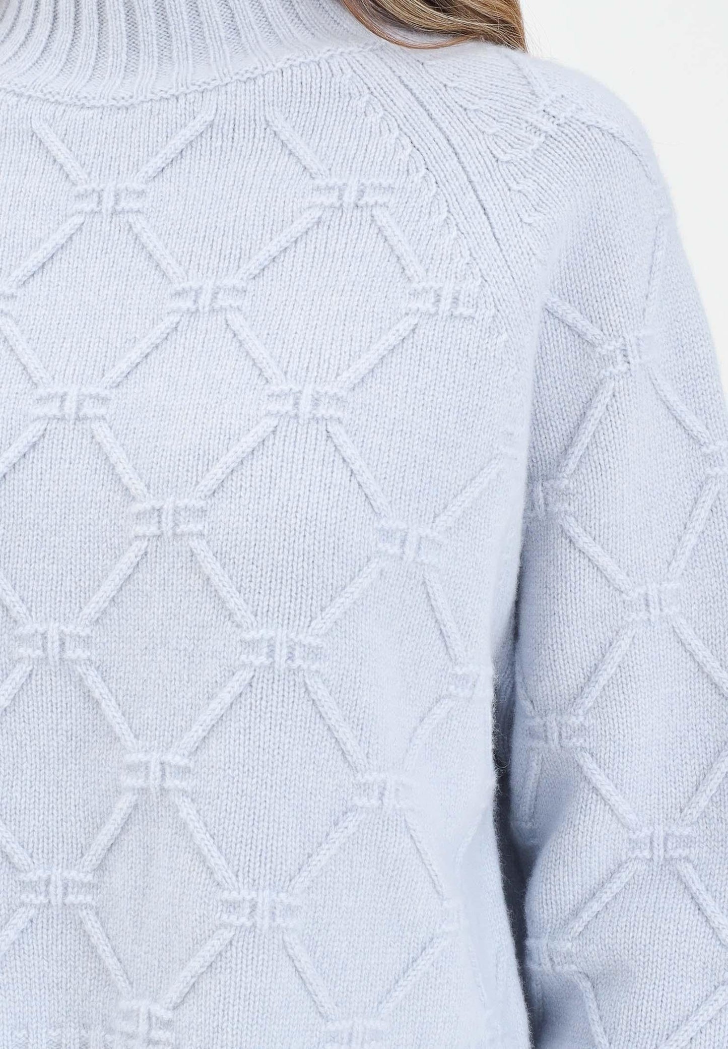 ELISABETTA FRANCHI Maglia Pullover con losanghe jacquard MK55T57E2 Starlight