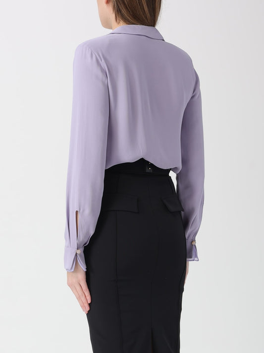 ELISABETTA FRANCHI Body in georgette di viscosa CB00261E2 Lilla
