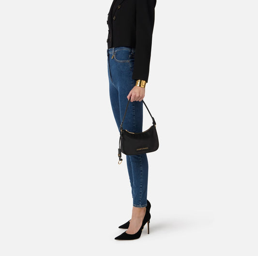 ELISABETTA FRANCHI Borsa a spalla con anello BS95A61E2 Nero