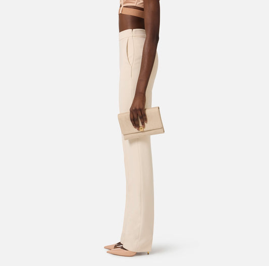 ELISABETTA FRANCHI Borsa a tracolla in suede BS64A61E2 Vaniglia