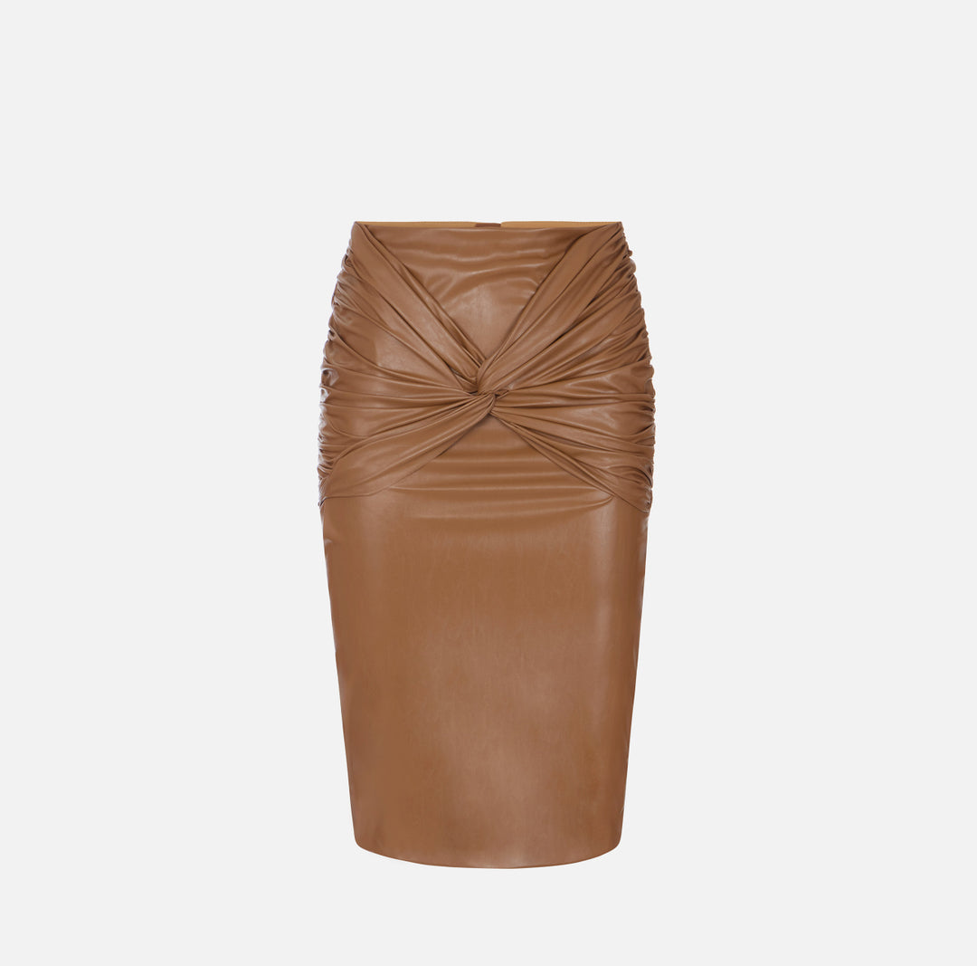 ELISABETTA FRANCHI Gonna con drappeggio GO21966E2 Sigaro