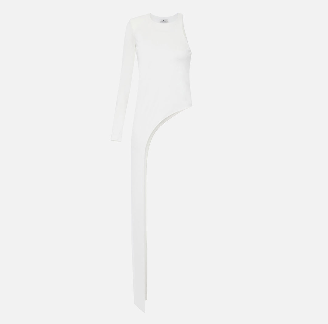 ELISABETTA FRANCHI Maglia in jersey lucido MD00367E2 Avorio