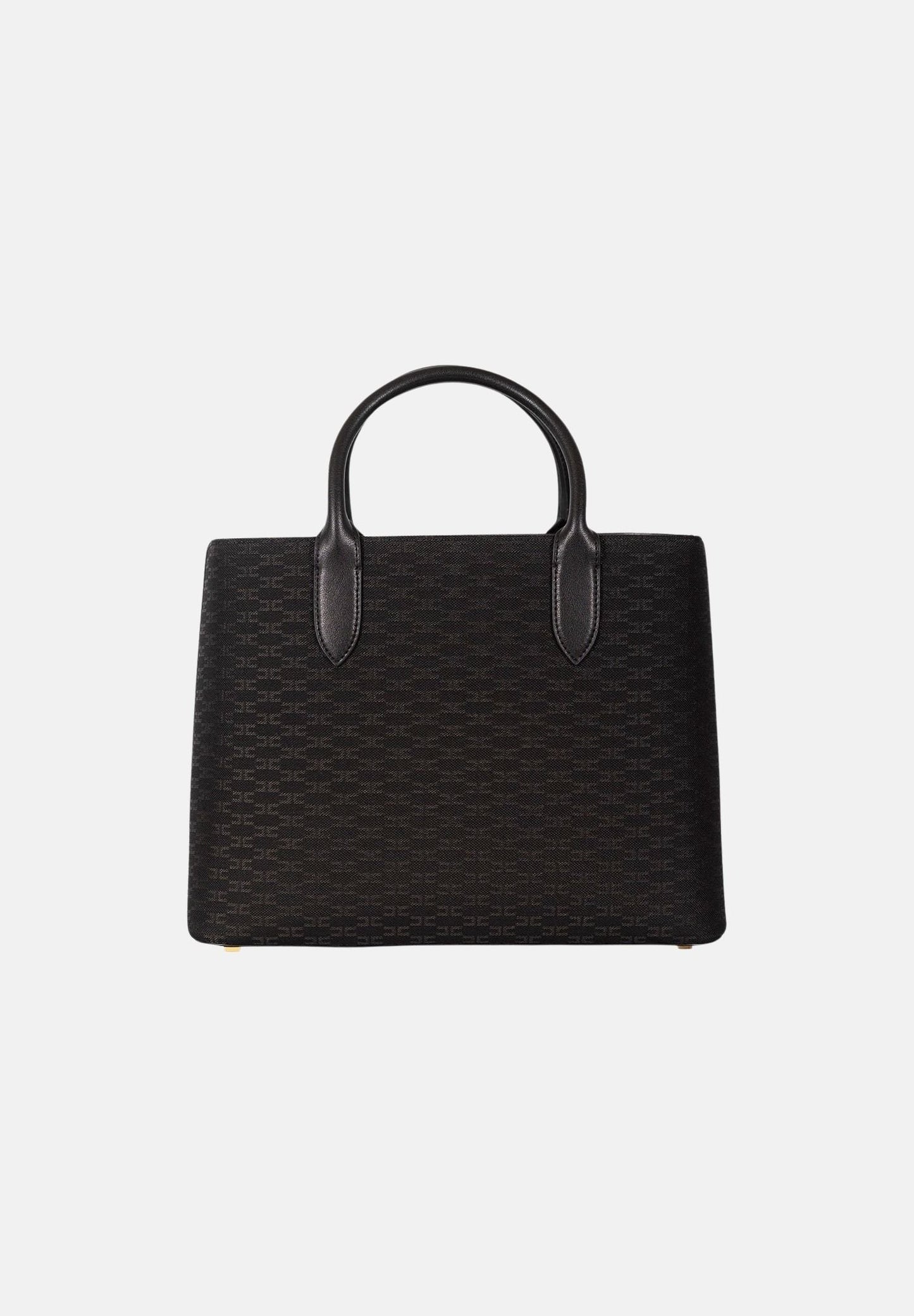 ELISABETTA FRANCHI Borsa Tote Media in tessuto BS01A66E2 Nero