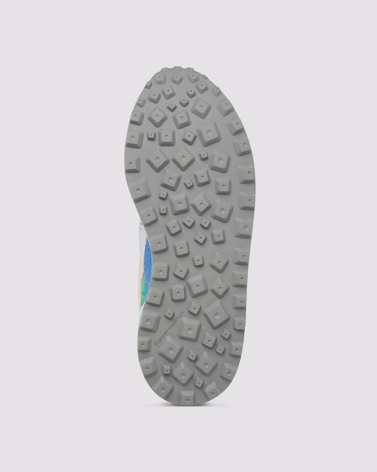 FLOWER MOUNTAIN Sneakers Uomo WASHI MAN Suede Nylon Grey White Azure