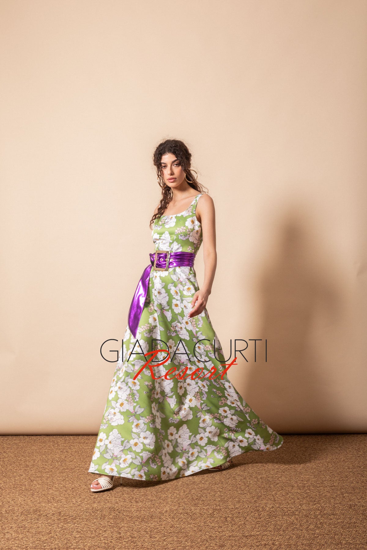 GIADA CURTI Abito Donna Duchesse GCR24A397D11 Fantasia Verde