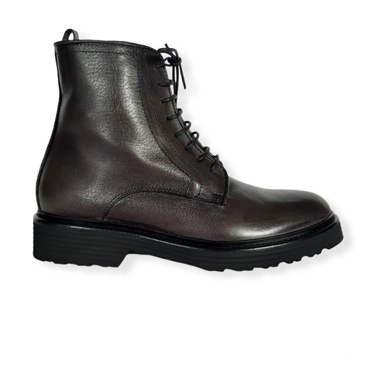 HUNDRED Scarpe Uomo M857-39 Anfibi Bufalo Grigio.