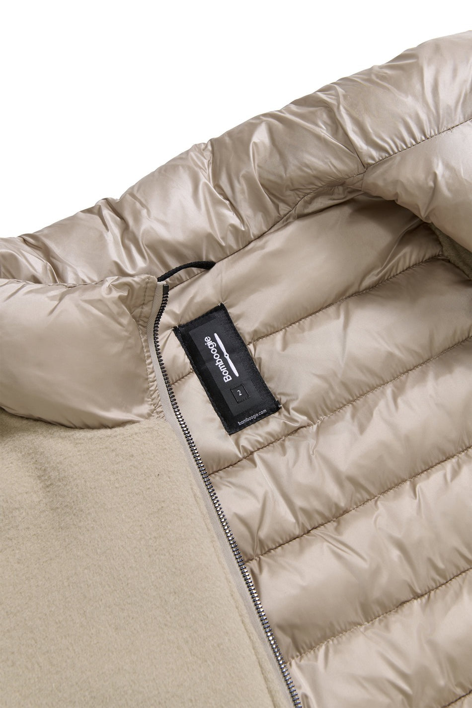 BOMBOOGIE Giubbino Donna bi-materica con collo imbottito JW9266TWLD5 Sandshell 180