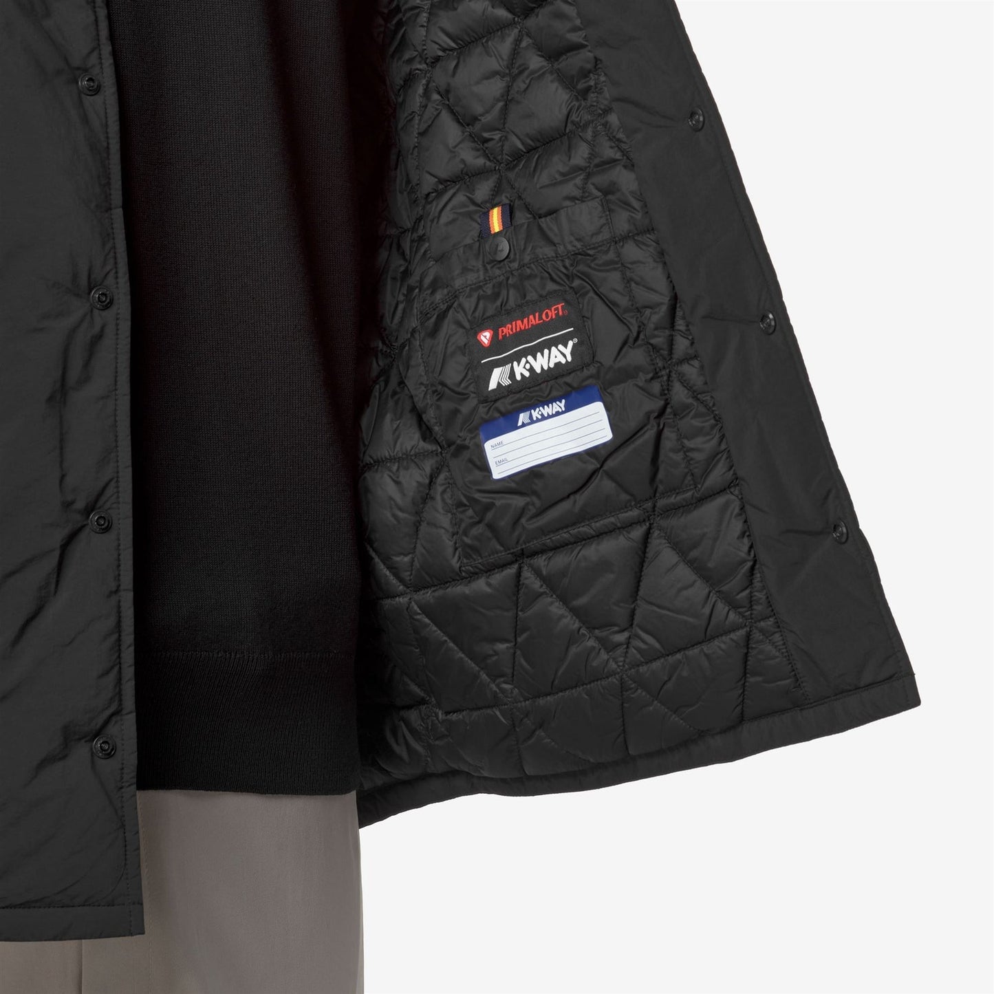 K-WAY Men's Jacket UMBERT PLAIN WARM K2136JW Black Pure USY