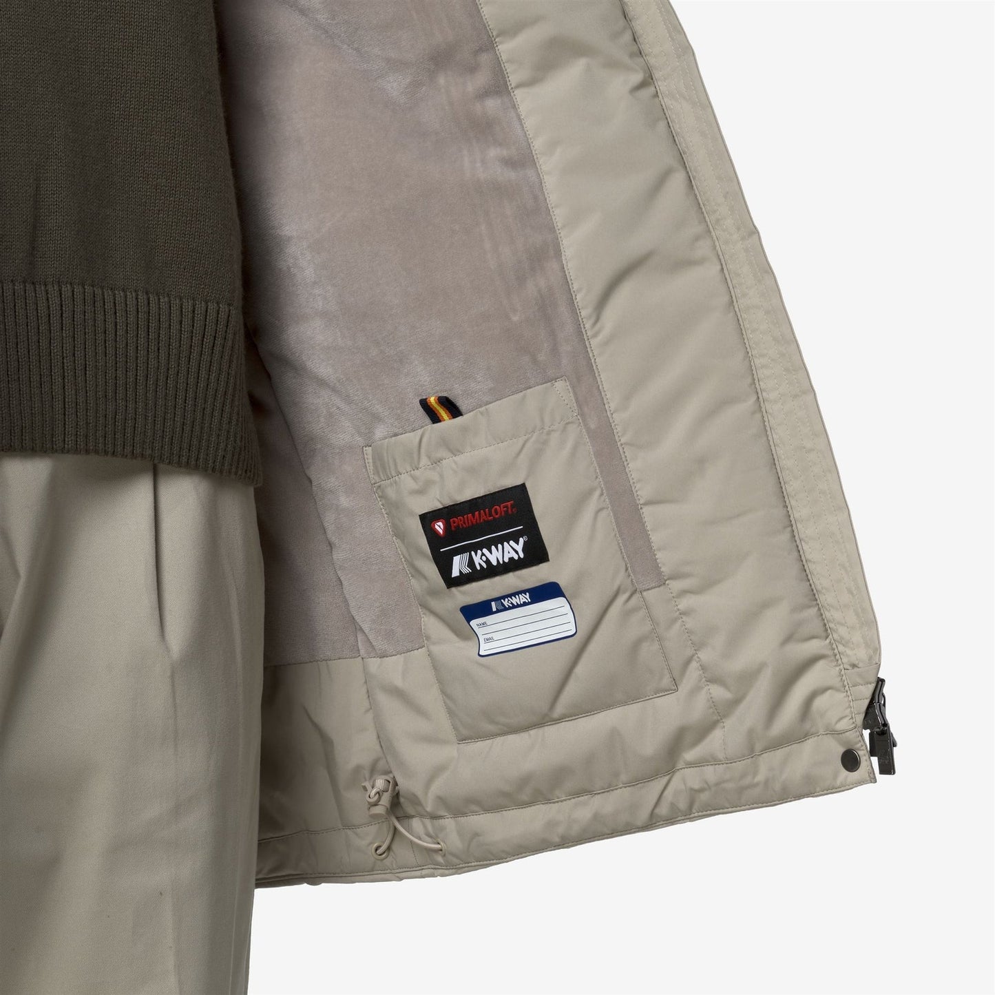 K-WAY Giaccone Donna SOPHIE SOFT TOUCH MARMOTTA K71326W Beige Cashmere Grey Goat B2X