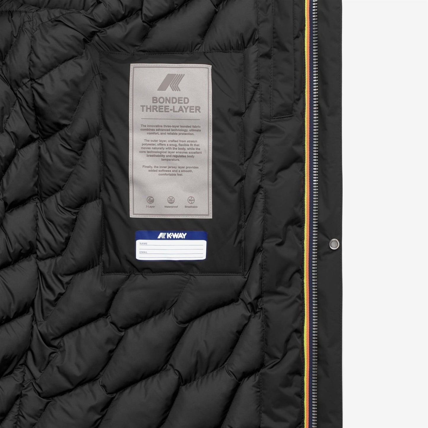 K-WAY Giaccone Uomo THOMAL BONDED PADDED K7136IW BLACK PURE BLACK PURE AT0