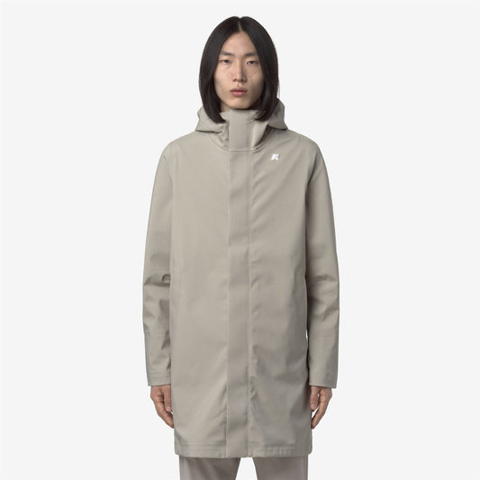 K-WAY Giaccone Uomo THOMAS BONDED K7126WW Beige Cashmere Blu Depth B2A