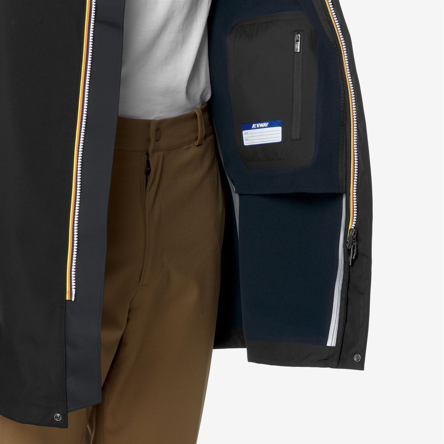 K-WAY Giaccone Uomo THOMAS BONDED K7126WW Black P Blue Depht A3C