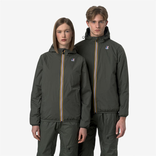 K-WAY Giubbino Uomo LE VRAI 4.0 CLAUDE WARM K61273W Green Blackish WMR