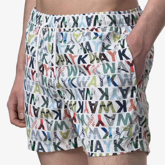 K-WAY Costume Boxer HAZEL GRAPHIC BEACH K2158GW Graphic Lettering C12