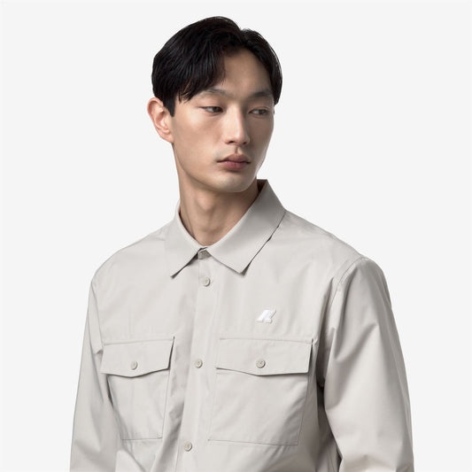 K-WAY Giacca Overshirt Uomo UMBERT STRETCH 2LAYERS K5138MW Beige LT 634