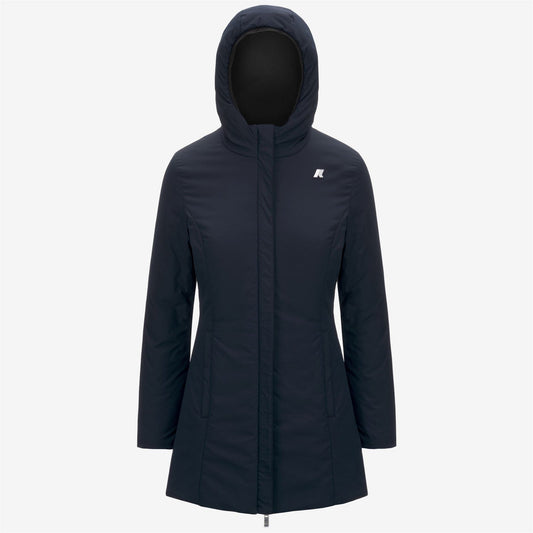 K-WAY Giaccone Donna DENISE ST WARM DOUBLE K6128UW Black Pure Blue Depht AC3