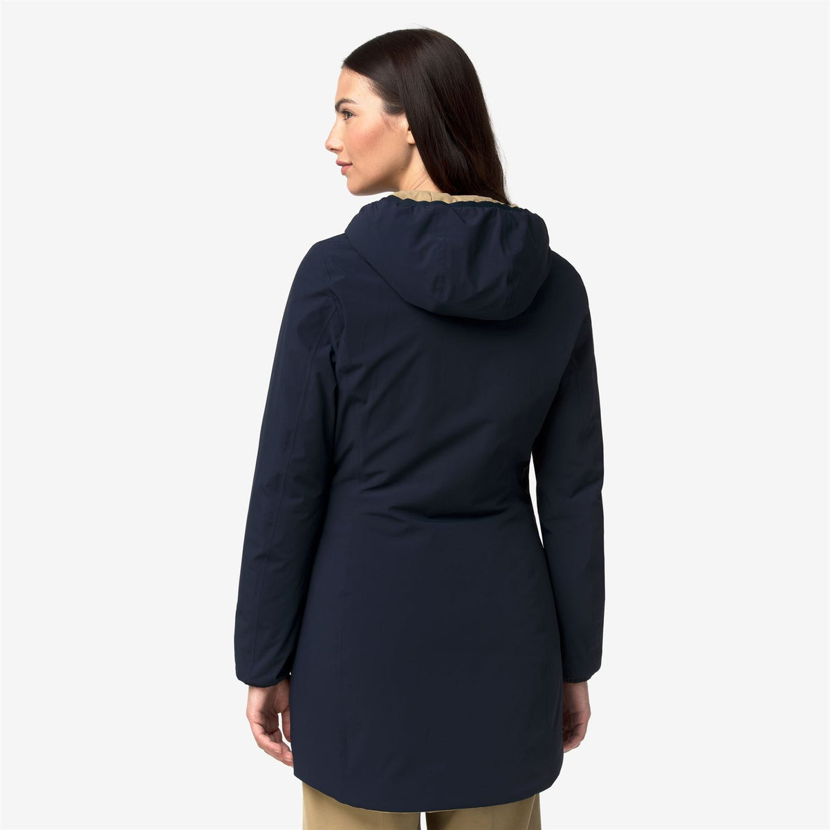 K-WAY Giaccone Donna DENISE ST WARM DOUBLE K6128UW Blue Depht Beige Khaki D0V