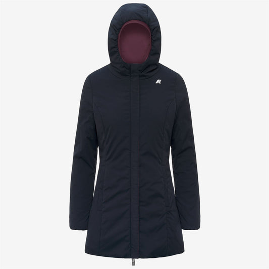 K-WAY Giaccone Donna DENISE ST WARM DOUBLE K6128UW Violet Mauve Wine Blue Depht D0R