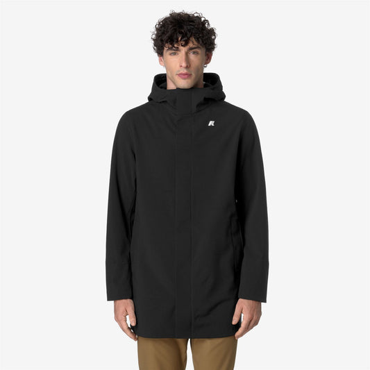 K-WAY Giaccone Uomo MARLYN BONDED K7126UW Black Blue Depth AC3