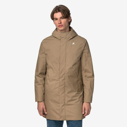 K-WAY Giaccone Uomo THOMAS WARM MICRO CANVAS K4157FW Beige Khaki 677