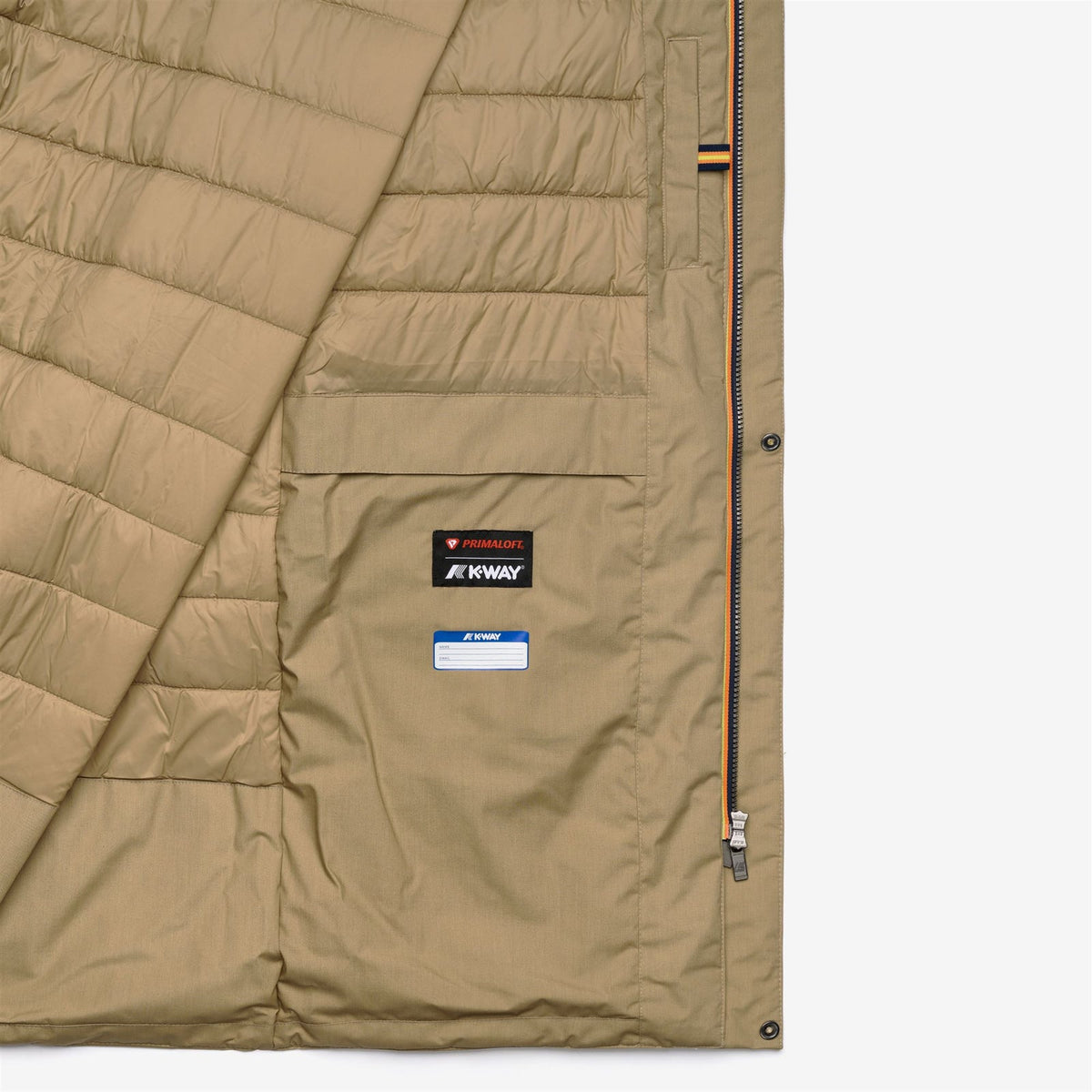 K-WAY Giaccone Uomo THOMAS WARM MICRO CANVAS K4157FW Beige Khaki 677