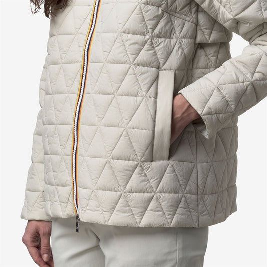 K-WAY Giubbino Donna MADLAINE DIAMOND QUILTED WARM K2136FW Beige LT 634