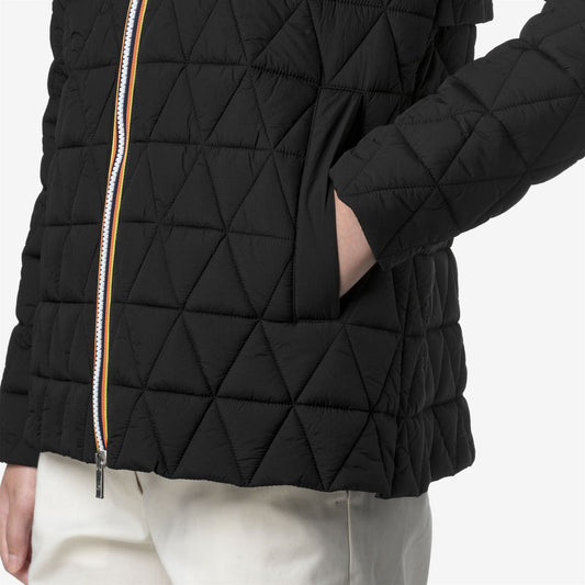 K-WAY Giubbino Donna MADLAINE DIAMOND QUILTED WARM K2136FW Black Pure USY