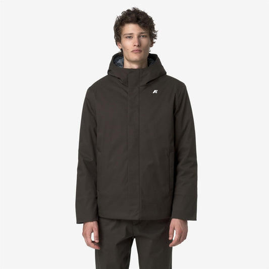 K-WAY Giubbino Uomo JACKO TWILL MARMOTTA K8133DW Black Olive Blue Airforce B2V