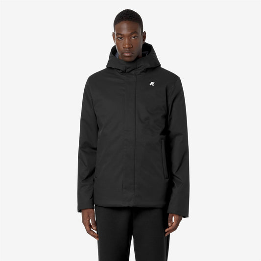 K-WAY Giubbino Uomo JACKO TWILL MARMOTTA K8133DW Black Pure Blue A AL8