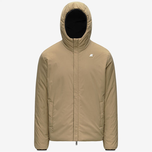 K-WAY Giubbino Uomo JACK ST WARM DOUBLE K6128VW Black Pure Beige Khaki DBN