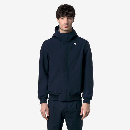 K-WAY Giubbino Uomo JOACHIM BONDED JERSEY K2145MW Blue Depth K89