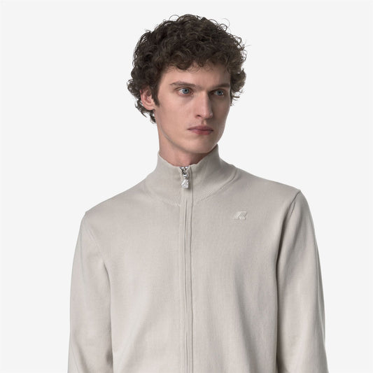 K-WAY Maglia Zip Uomo FINNY COTTON PS K41321W Beige LT 634
