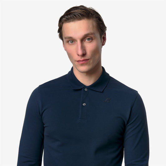 K-WAY Polo m/l Uomo MONJU PIQUE SLIM K1125GW Blue Insignia B67