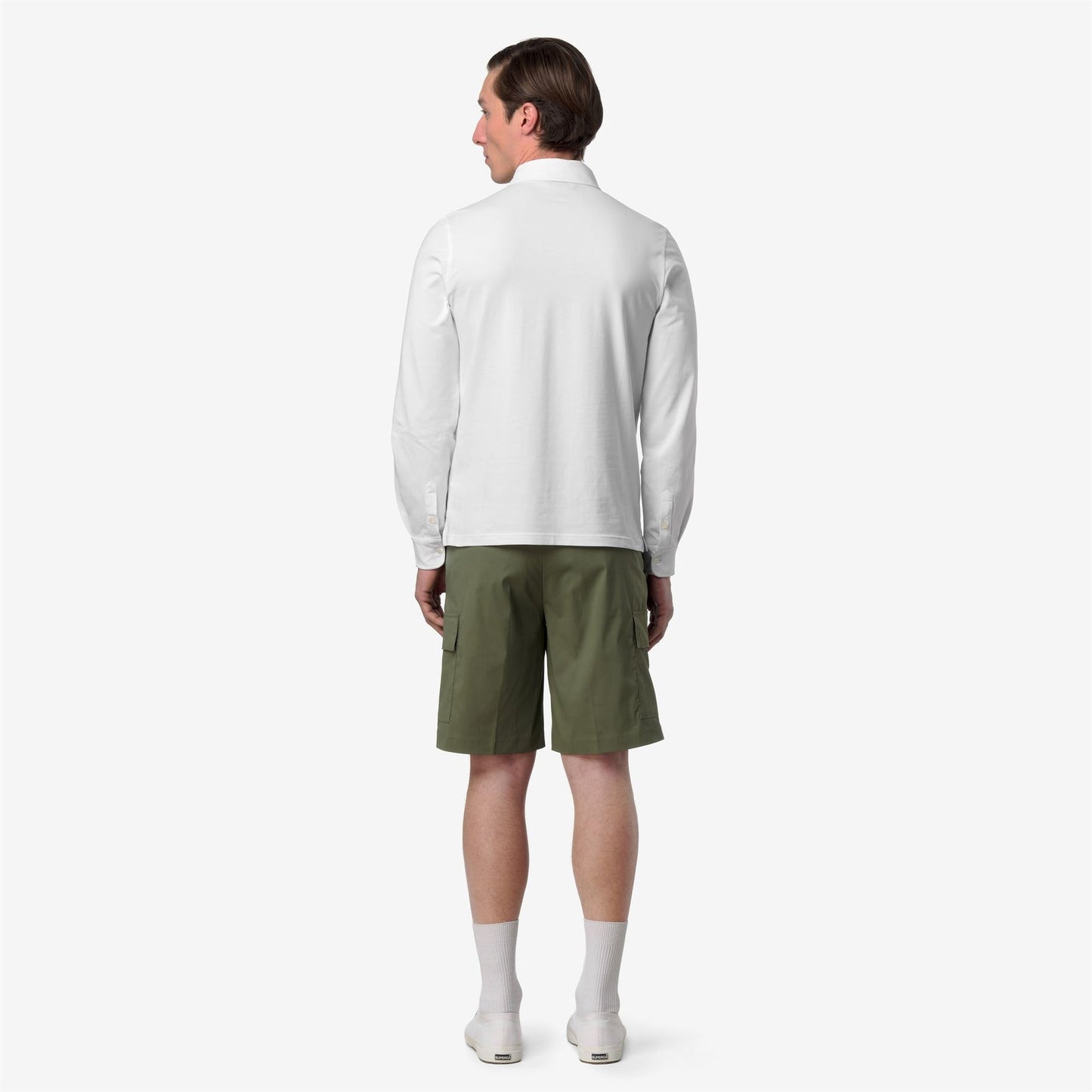 K-WAY Men's Polo m/l TIBOR LT STRETCH JERSEY SLIM K2142PW White 001